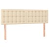 vidaXL Posteľný rám boxspring s matracom krémový 140x200 cm látka