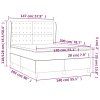 vidaXL Posteľný rám boxspring s matracom krémový 140x200 cm látka
