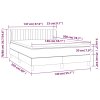vidaXL Posteľný rám boxspring s matracom krémový 140x200 cm látka