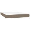 vidaXL Posteľný rám boxspring s matracom sivohned 140x200 cm látka