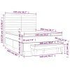 vidaXL Posteľný rám boxspring s matracom sivohned 140x200 cm látka