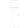 vidaXL Interiérové dvere biele 76x201,5 cm tvrdené sklo a hliník úzke