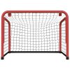 vidaXL Hokejová bránka a sieť červeno-čierna 68x32x47cm oceľ+polyester