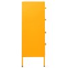 vidaXL Zásuvková skrinka horčicovo-žltá 80x35x101,5 cm oceľ