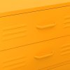 vidaXL Zásuvková skrinka horčicovo-žltá 80x35x101,5 cm oceľ