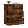 vidaXL Komoda dymový dub 69,5x34x90 cm kompozitné drevo