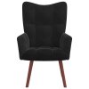 vidaXL Relaxačné kreslo čierne zamat
