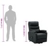 vidaXL Zdvíhacie kreslo tmavosivé látka