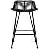 vidaXL Barové stoličky 2 ks čierne, ratan