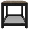 vidaXL Konferenčný stolík sivý a čierny 90x45x45 cm MDF a železo