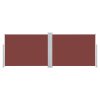 vidaXL Zaťahovacia bočná markíza, hnedá 120x1000 cm