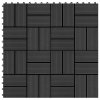 vidaXL Podlahové dlaždice 22 ks, 30x30 cm, 2 m2, WPC, čierne