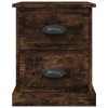 vidaXL Nočné stolíky 2 ks dymový dub 39x39x47,5 cm spracované drevo