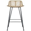 vidaXL Barové stoličky 2 ks, prírodné, ratan