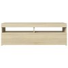 vidaXL TV skrinka s LED svetlami dub sonoma 120x35x40 cm