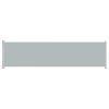 vidaXL Zaťahovacia bočná markíza na terasu 600x160 cm, sivá