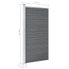 vidaXL Plotový panel WPC 95x186 cm sivý