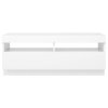 vidaXL TV skrinka s LED svetlami biela 100x35x40 cm