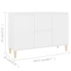 vidaXL Komoda, biela 103,5x35x70 cm, kompozitné drevo