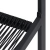 vidaXL Záhradné stoličky 4 ks čierne PVC ratan