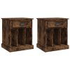 vidaXL Nočné stolíky 2 ks dymový dub 43x36x50 cm