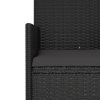 vidaXL 4-dielna záhradná sedacia súprava s vankúšmi čierna polyratan