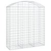 vidaXL Oblúkový gabionový kôš 150x50x160/180 cm pozinkované železo