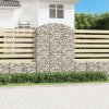 vidaXL Oblúkový gabionový kôš 150x50x200/220 cm pozinkované železo
