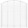 vidaXL Oblúkový gabionový kôš 200x50x180/200 cm pozinkované železo