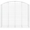 vidaXL Oblúkový gabionový kôš 200x50x160/180 cm pozinkované železo