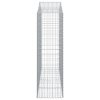 vidaXL Oblúkové gabiónové koše 2ks 200x50x160/180cm pozinkované železo
