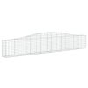vidaXL Oblúkový gabionový kôš 6 ks 400x30x60/80 cm pozinkované železo