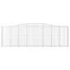 vidaXL Oblúkové gabionové koše 6 ks 400x30x120/140 cm pozink. železo