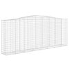 vidaXL Oblúkové gabiónové koše 4ks 400x50x160/180cm pozinkované železo