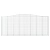 vidaXL Oblúkové gabiónové koše 3ks 400x50x160/180cm pozinkované železo