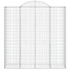 vidaXL Oblúkový gabionový kôš 200x50x200/220 cm pozinkované železo