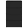 vidaXL Komoda, čierna 60x35x98,5 cm, kompozitné drevo