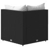 vidaXL Záhradné rohové pohovky s podložkami 2 ks čierne polyratan