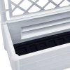 vidaXL Záhradný kvetináč s mriežkou 100x43x142 cm PP biely