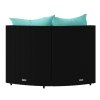 vidaXL Záhradné rohové pohovky s podložkami 2 ks čierne polyratan