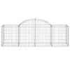 vidaXL Oblúkový gabionový kôš 7 ks 200x50x60/80 cm pozinkované železo