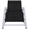 vidaXL Lehátka 2 ks so stolíkom hliníkové čierne