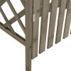 vidaXL Pergola s bránkou 116x40x204 cm sivá masívne jedľové drevo