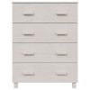 vidaXL Komoda HAMAR, biela 79x40x103,5 cm, borovicový masív