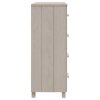vidaXL Komoda HAMAR, biela 79x40x103,5 cm, borovicový masív