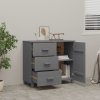 vidaXL Komoda HAMAR, tmavosivá 90x40x80 cm, borovicový masív