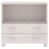 vidaXL Komoda HAMAR, biela 85x35x80 cm, borovicový masív