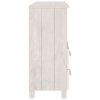 vidaXL Komoda HAMAR, biela 85x35x80 cm, borovicový masív