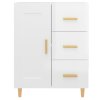 vidaXL Komoda lesklá biela 69,5x34x90 cm spracované drevo