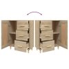 vidaXL Komoda vo farbe dubu sonoma 69,5x34x90 cm spracované drevo